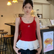 邦帛世吊帶背心女針織花邊2025夏季新款法式內搭可外穿繡花芭蕾風上衣 花邊吊帶背心 L 【建議105-115】