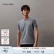 Calvin KleinJeans夏季男士商務(wù)休閑通勤ck撞色鑲邊多色短袖T恤POLO衫J326120 PN6-霧霾藍 M