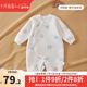 十月結(jié)晶 嬰兒衣服新生兒哈衣爬服寶寶連體衣夾棉秋冬裝保暖連身衣 側(cè)開(kāi)月亮船 59