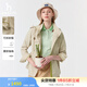 哈吉斯（HAZZYS）女裝 春季女士外套【PHIZ系列】可脫卸帽子休閑夾克女 淺米色LI L (165/88A 40)
