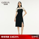 歌莉婭國風(fēng)旗袍女夏季2025新款小個子盤扣新中式連衣裙1C6C4H5Q0 00B黑色 M