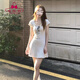 蜜樂(lè )奇連衣裙夏天女2026年新款設計感氣質(zhì)小個(gè)子甜美氣質(zhì)收腰a字短裙子A 白色 S 【建議80-95斤】