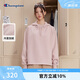 Champion冠軍加絨連帽衛(wèi)衣女草寫印花潮牌休閑粉色 淺粉色 XL 