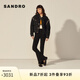 SANDRO經(jīng)典款女裝休閑寬松重工水鉆飾袖牛仔黑色外套SFPBL00496 黑色 36