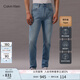 Calvin KleinJeans四季款男士休閑通勤簡約字母ck彈力楔形錐形牛仔褲J323113 1AA-牛仔藍(lán) 32 -31