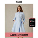 ELAND衣戀【100%棉】襯衫連衣裙女a(chǎn)字修身顯瘦長裙2025春季新款 淺藍(lán)色(51)L/Blue M