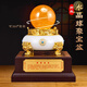 郎凱丹頓財(cái)源滾滾聚寶盆擺件辦公室裝飾轉(zhuǎn)運(yùn)水晶球公司開(kāi)業(yè)禮物工藝品招財(cái) 財(cái)源滾滾風(fēng)水聚寶盆白盆黃球 40*40*50cm