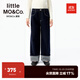 little MO&Co.親子裝 little moco童裝25秋裝新款男女童牛仔褲直筒褲褲子 牛仔藍(lán)色 160 160/64