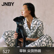 江南布衣（JNBY）春夏連衣裙音符線條印花高腰大裙擺設(shè)計(jì)感寬松中長款女5N4G13370 973/米黑雙色 S