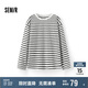 森馬（Semir）[商場同款]長袖T恤女基礎款圓領2025春oversize純棉101125101008