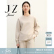 玖姿（JUZUI）商場同款慵懶隨性風(fēng)簡約棉衛(wèi)衣女春款JWEC82103 米白 M