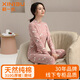 新一步（XINYIBU）保暖內(nèi)衣女冬季磨毛加厚款純棉秋衣秋褲媽媽棉毛衫中老年人 1968詩語粉（高領(lǐng)） 2XL 建議170-175cm，120-140斤