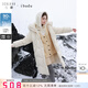 IBUDU2024冬季新款長(cháng)款羽絨服連帽狐貍毛領(lǐng)白鴨絨外套保暖女 奶白色 170/92A/XL
