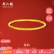 周六福卷草紋古法黃金手鐲女實(shí)心七夕禮物計(jì)價(jià)A1013512 約26.5g 58mm