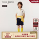 Teenie Weenie Kids小熊童裝25年新款男童學(xué)院風(fēng)簡約百搭直筒短褲 藏青色 130cm