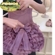 FIDQIOG品牌女童夏新款公主裙寶寶連衣裙兒童tutu裙 紫色套裝 tutu裙褲 100 cm