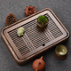 從簡(jiǎn)黑檀木茶盤(pán)家用小型壺承茶壺墊中式簡(jiǎn)約高檔茶具雞翅木蓄水茶托盤(pán) 雞翅盛水中號(蓄水)38.5*27*6cm