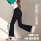 圖圖小象女童褲子2025秋季新款親子修身高彈喇叭褲 黑色 110 身高約110cm