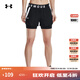安德瑪（UNDERARMOUR）Play Up女子二合一訓練運動(dòng)針織透氣短褲1351981 黑色001 S