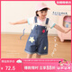 LUSON小o爸女嬰童女寶寶背帶褲2025夏季新款嬰兒洋氣時(shí)髦造型牛仔褲