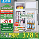 志高小冰箱迷你小型家用冷藏冷凍兩用宿舍出租房用雙門(mén)辦公室電冰箱節能省電 S168一級能效【居家推薦】銀色