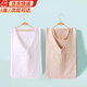 晴碧琳成人吸汗巾前后背雙面純棉紗布孕產(chǎn)婦月子隔汗墊背巾夏季透氣大號 白咖色42*28 2條裝 純色