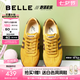 百麗（Belle）學(xué)院風(fēng)撞色跑道賽車鞋德訓(xùn)鞋女25秋新商場款薄底板鞋E2K1DCM5 黃棕 37 (235mm)