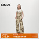 ONLY秋季時(shí)尚廢土風(fēng)直筒高腰長褲背帶休閑褲女|12427S001 HH9 伊恩印花 XS (155) 60A