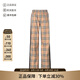 博柏利（BURBERRY）女款棉質休閑褲長褲女裝七夕禮物女 80405971 典藏米色黑色Vintage格紋 L /品牌原碼 10