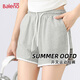 班尼路（Baleno）純棉運動(dòng)短褲女夏季2025新款外穿美式包邊熱褲顯瘦撞色休閑三分褲