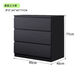 吉世倫實(shí)木斗柜北歐風(fēng)臥室客廳抽屜柜電視柜美式風(fēng)格黑色五斗柜子 [3抽直角斗柜]80*40*77高度 [魅影黑柜體+黑抽屜]實(shí)木生態(tài)板