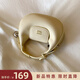 南風(fēng)Chio2nd 店主原創(chuàng  ) 羅曼唯一真皮牛皮月牙包手提包女單肩斜挎包 鵝黃色