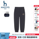 哈吉斯（HAZZYS）品牌童裝男女童長(zhǎng)褲冬新品彈力舒適簡(jiǎn)約時(shí)尚休閑百搭一體絨長(zhǎng)褲 藏藍(lán) 155