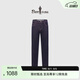 比音勒芬（Biemlfdlkk）【彈力牛仔】春夏季時(shí)尚復(fù)古老花圖案原色牛仔褲男長(zhǎng)褲彈力親膚 25藏青色 2XL /33