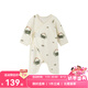 Milkbarn嬰兒連體服男女寶寶春秋哈衣爬服新生兒純棉衣服 白沙蟹蟹（蝴蝶衣） 73cm (6-12m)