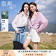 香影天絲輕薄開衫襯衫外套女夏季2025新款高級感襯衣戶外寬松上衣 粉紫 S