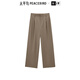 太平鳥(niǎo)女裝休閑褲時(shí)尚秋冬百搭闊腿褲長(zhǎng)褲寬松通勤 咖色 S