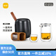 尚明 玻璃快客杯一壺二杯旅行套裝簡易過濾玻璃泡茶壺戶外車載茶具 一壺兩杯