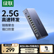 綠聯(lián) 2.5g交換機(jī)5口/8口交換機(jī)支持VLAN劃分/鏈路聚合家用企業(yè)監(jiān)控網(wǎng)絡(luò)分線器分流器轉(zhuǎn)換器通用Nas光貓 8*2.5G電口+1*萬兆SFP光口【鋼殼款】