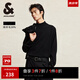 杰克·瓊斯（JACK&JONES）男裝秋冬新款時尚寬松半高領(lǐng)針織衫靜奢風(fēng)羊毛衫內(nèi)搭打底衫毛衣男 E40 黑色 M 175
