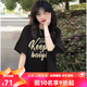 迪士尼（Disney）女大童短袖t恤夏季12-15歲女孩衣服高初中學(xué)生純棉半袖少女青少年 黑色 L(建議95-110斤)