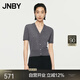 JNBY/江南布衣秋冬新品含綿羊毛針織衫修身V領(lǐng)正肩基礎(chǔ)款女5O7312770 072/中雜灰 M 160