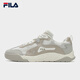 FILA 斐樂(lè )官方男鞋STAR RHYTHM復古板鞋2025夏季新款星韻鞋休閑鞋 白棉花糖/水泥棕-MC 42
