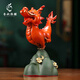 春錦秋鯉黃銅創(chuàng)意卡通龍擺件家居客廳酒柜玄關(guān)桌面裝飾品年會(huì)龍年生肖禮品 TYX黃銅快樂(lè)的卡通龍