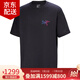 始祖鳥(niǎo)（ARC'TERYX）Kragg SL系列Cotton 男子戶外休閑純棉透氣鳥(niǎo)標(biāo)印花圓領(lǐng)短袖T恤衫 X8464/彩標(biāo)黑色（后背鳥(niǎo)標(biāo)） M （70-80kg）尺碼偏大