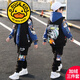 G.DUCKKIDS品牌童裝輕奢兒童裝男童冬裝套裝秋冬2022新款韓版加厚加絨潮男孩 藍(lán)色 150