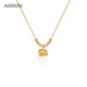 AJIDOU阿吉豆項鏈女金色小象毛衣鏈招財納祥輕奢配飾高級感鎖骨鏈女神節