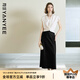 顏域掐腰上衣長款半裙兩件套女2025夏新款穿搭一整套休閑時尚套裝 白色 XL