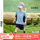 ASK JUNIOR男童兒童運(yùn)動(dòng)套裝2025夏季吸濕速干嬰幼短袖短褲 藍(lán)色  120 