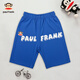 大嘴猴（paul frank）童裝兒童短褲2025夏季新款寬松舒適中大童休閑運(yùn)動(dòng)時(shí)尚男女童上衣 37AF藍(lán)色 160